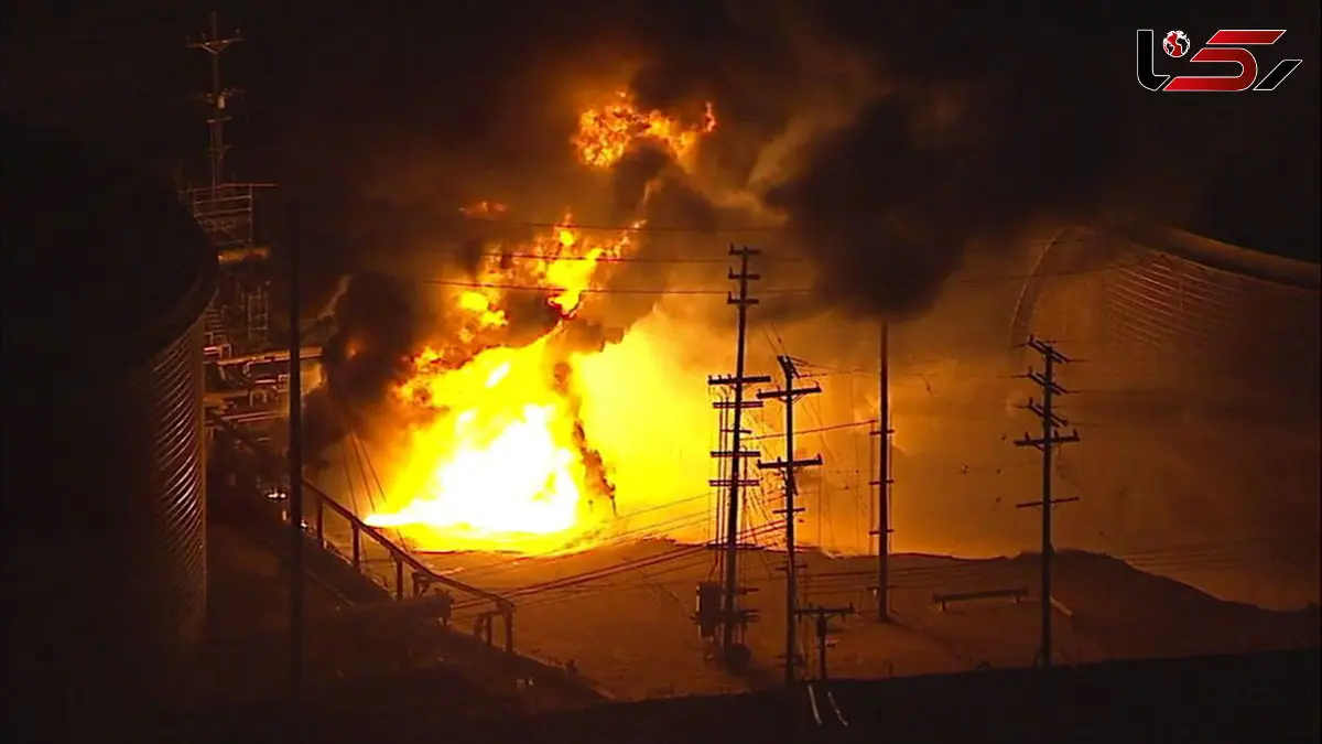 فیلم لحظه انفجار و آتش سوزی در بزرگ ترین پالایشگاه ترکیه