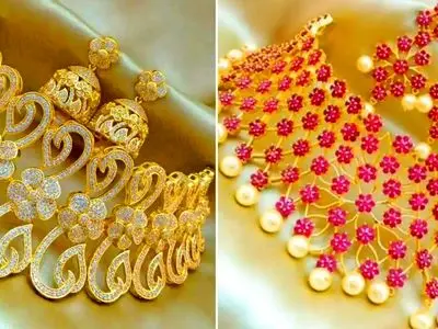 مدل‌ های خاص سرویس جواهر طلایی؛ ترکیب شیک طلا، مروارید و سنگ‌ ها با 15 مدل جدید