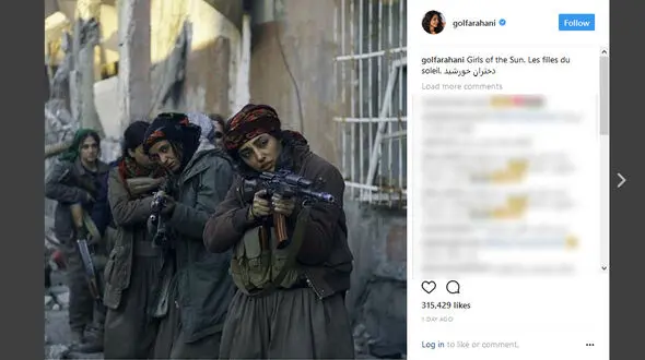گلشیفته فراهانی به جنگ با داعش رفت