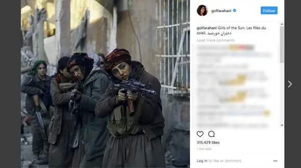 گلشیفته فراهانی به جنگ با داعش رفت