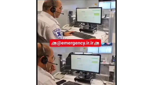 تماس نجات بخش پدر نگران با امدادگران اورژانس/این فیلم دلتان را می لرزاند