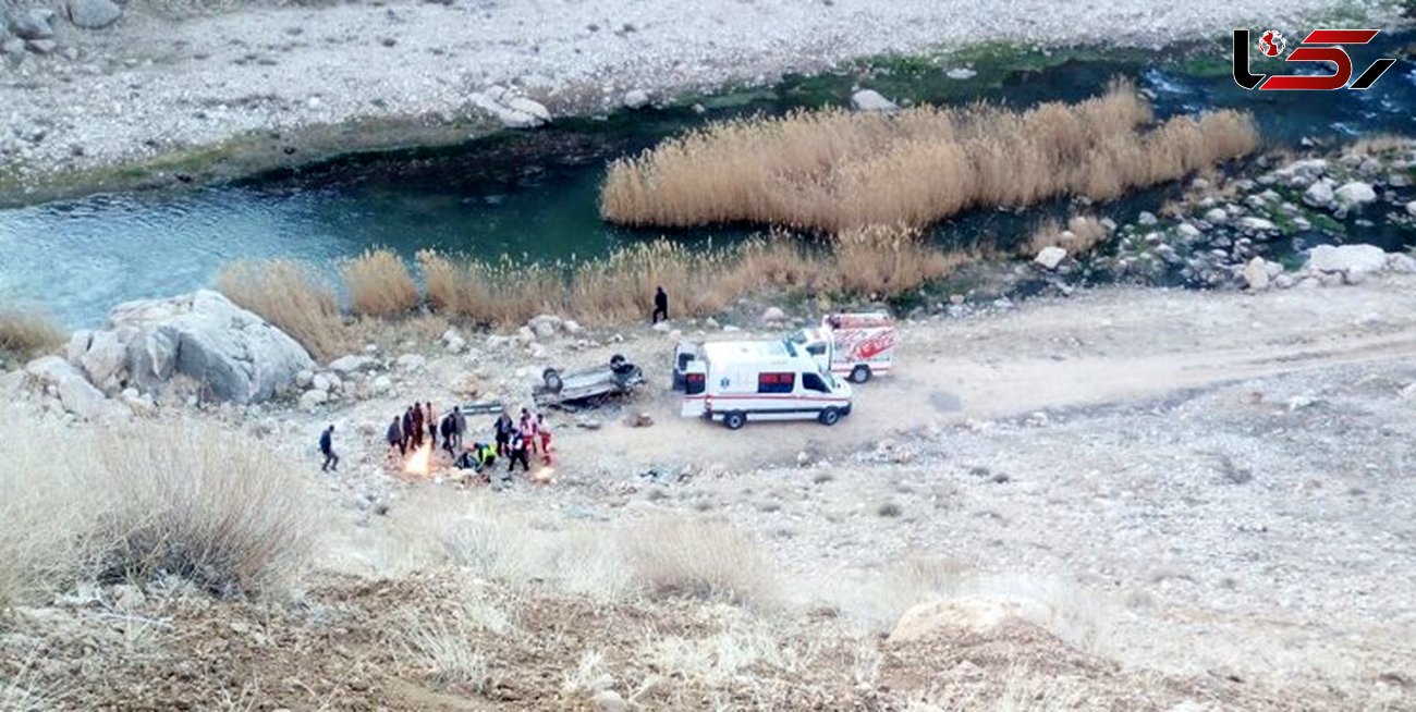 حادثه وحشتناک برای سرویس 5 معلم شهر اردل + عکس حادثه در دره