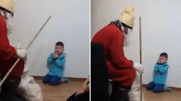 وحشت پسر 5 ساله از بابانوئل + فیلم