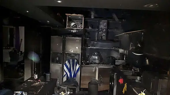 خانه مردی در سولقان در آتش جزغاله شد+ عکس محل حریق