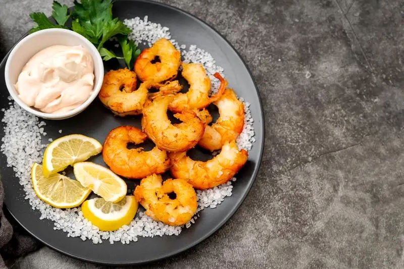 میگو سوخاری بدون روغن