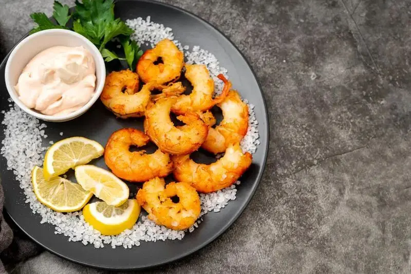 میگو سوخاری بدون روغن