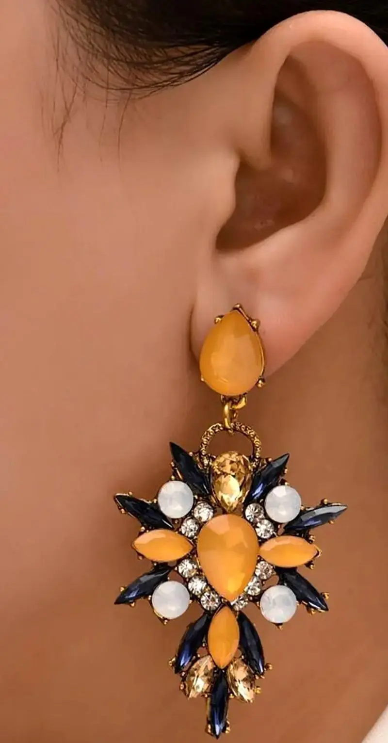 گوشواره آویز بلند طلا جدید