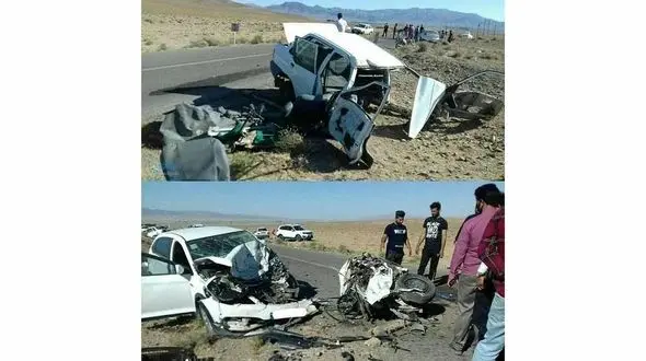 تصادف مرگبار پراید و تیبا در خراسان رضوی + عکس