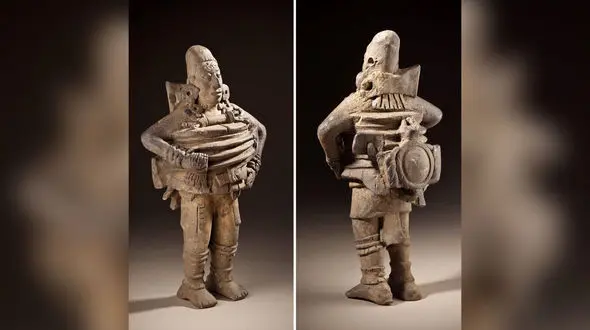 مجسمه باستانی مایاها از فردی دستگاه پرنده داشت! +عکس
