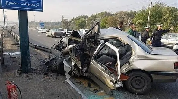 مچاله شدن پژو پس از تصادف با سمند+ تصاویر هولناک