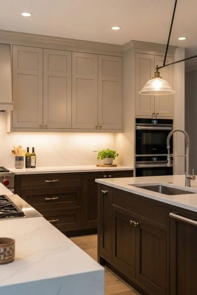 شکل های کابینت دو رنگ