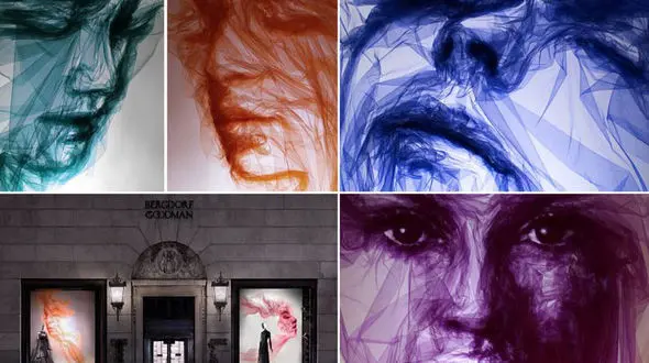 هنرمندی یک نقاش با پارچه های حریر و ابریشمی + گزارش تصویری 