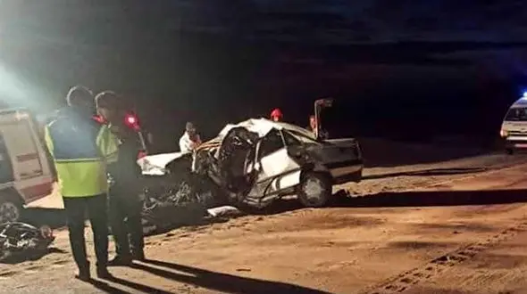  تصادف زنجیره‌ای 6 خودرو در آزادراه کاشان - قم + عکس