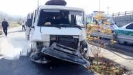 حادثه برای سرویس کارکنان پارک علم و فناوری شیراز / 16 مصدوم در تصادف ون