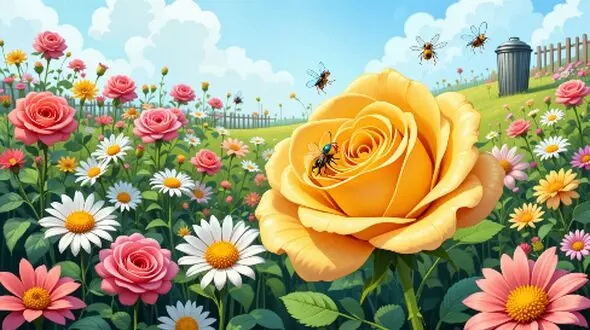 قصه کوتاه از باغ گل‌ها و داستان 2 مگس دوست‌داشتنی