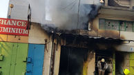 آتش‌سوزی در بازاری در نایروبی+ تصاویر 