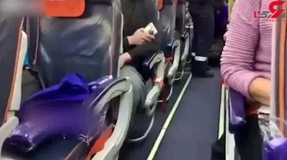 فیلم لحظه دستگیری هواپیماربای روسی در میان مسافران 