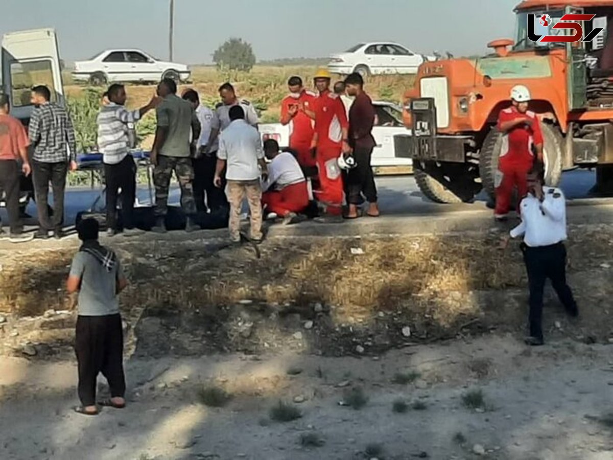 حادثه در جاده اندیمشک – شوش؛تانکر سوخت واژگون شد، یک نفر جان باخت