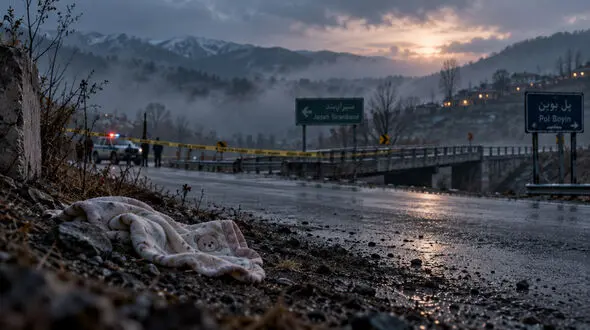 فیلم تلخ از کشف جنازه نوزاد در جاده سیرانبند بانه