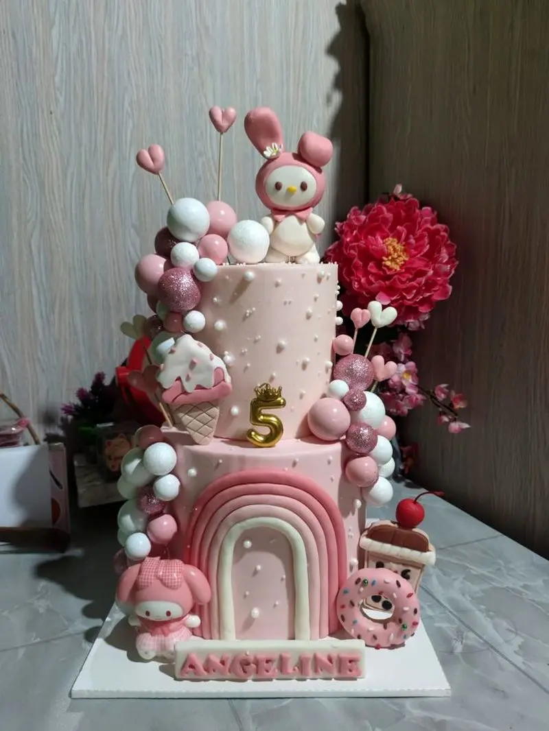 کیک تولد کرومی ساده