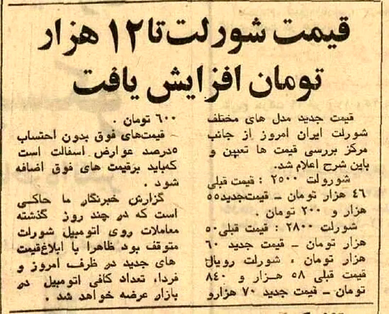 قیمت شورلت