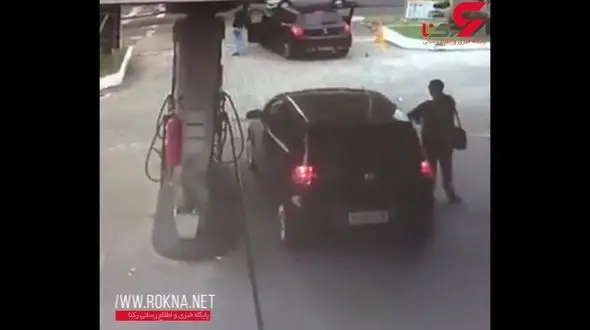 فجیع ترین عکس از قطع شدن دست یک مرد در پمپ بنزین + فیلم 16+