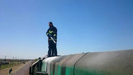 آتش سوزی در قطار هشتگرد ، آبیک+ عکس