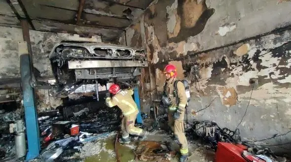 جزئیات جدید آتش سوزی یک مکانیکی و منزل مسکونی در اتوبان زین الدین + فیلم و عکس