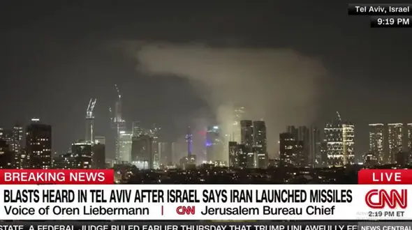 پخش زنده شبکه CNN از حملات ایران به تل‌آویو