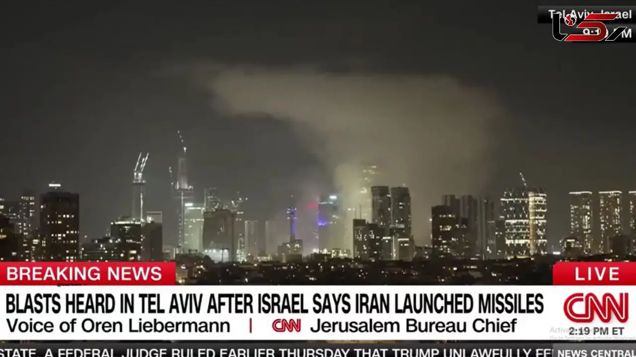 پخش زنده شبکه CNN از حملات ایران به تل‌آویو