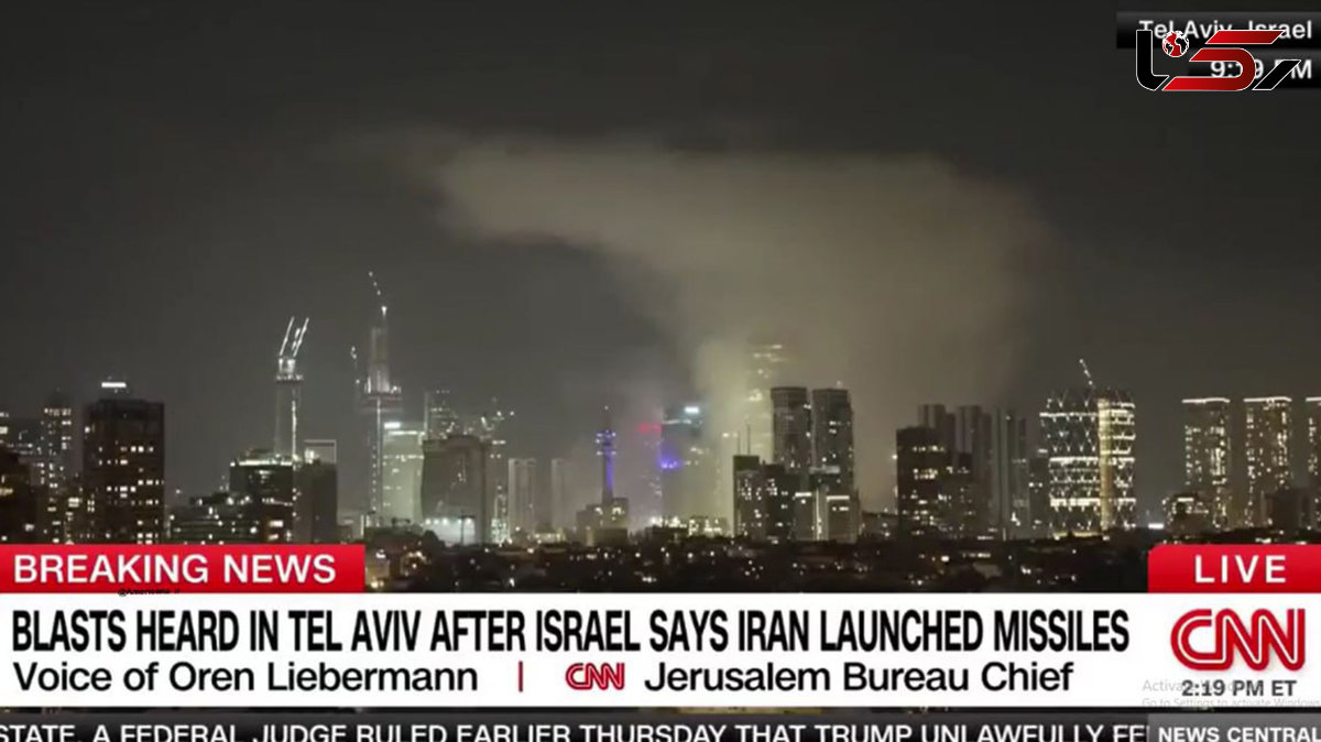  پخش زنده شبکه CNN از حملات ایران به تل‌آویو 