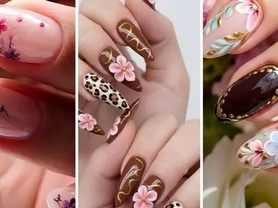 عکس مدل های جذاب ناخن گل گلی؛ 12 ایده پرطرفدار و خاص