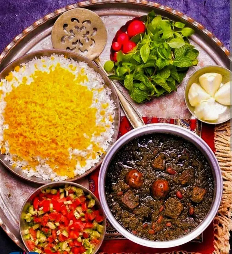 راهنمای تزیین قورمه سبزی