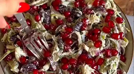 سالاد لوبیا با انار مناسب برای شب یلدا + فیلم