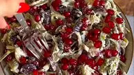 سالاد لوبیا با انار مناسب برای شب یلدا + فیلم