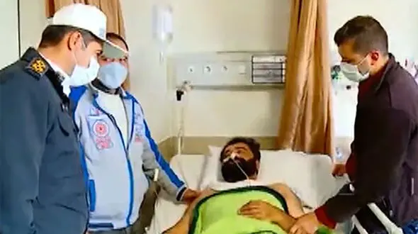 فیلم / این مرد عزرائیل را دید و زنده ماند ! / پلیس فداکار چه کرد ؟!