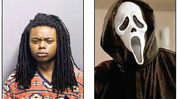 زن 20 ساله با ماسک شخصیت منفی فیلم مشهور قاتل شد+ عکس