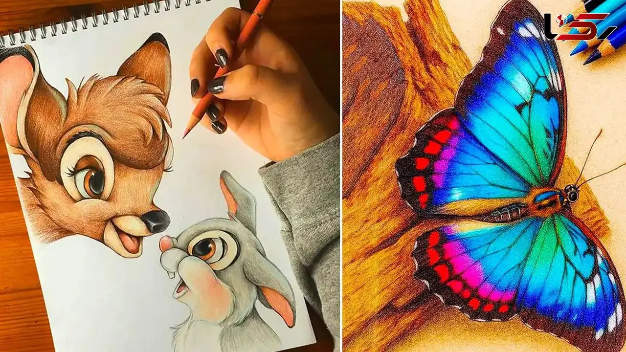 آموزش نقاشی سه بعدی با مداد رنگی؛ 15 طرح بی نظیر برای الهام گرفتن