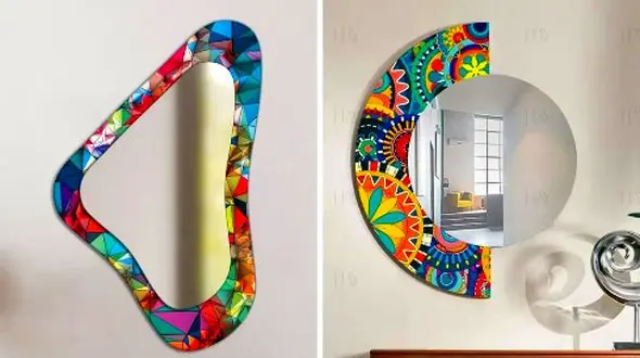 آینه شیشه رنگی؛ 15 طرح هنری که فضای اتاق خواب شما را مدرن می‌کند