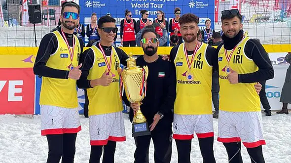 قهرمانی ایران در تور جهانی والیبال برفی