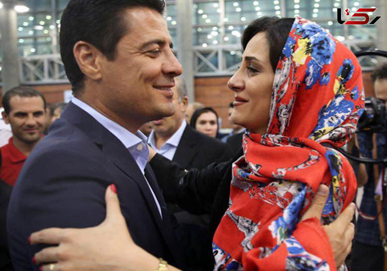 عکس / فغانی و همسرش در آغوش یکدیگر در فرودگاه امام 