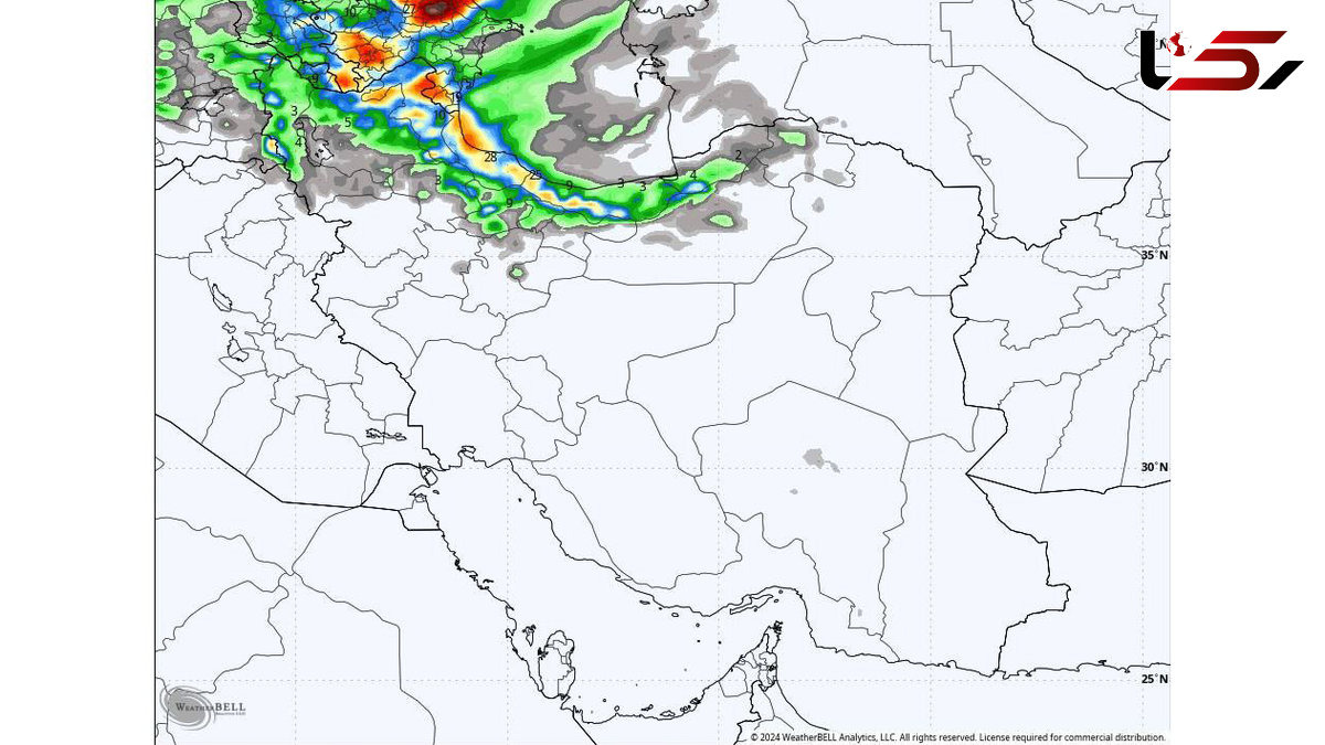 هواشناسی ایران۱۴۰۳/۴/۱۹/  پیش بینی رگبار، رعدوبرق و وزش باد شدید،هفته آینده دردریای خزر