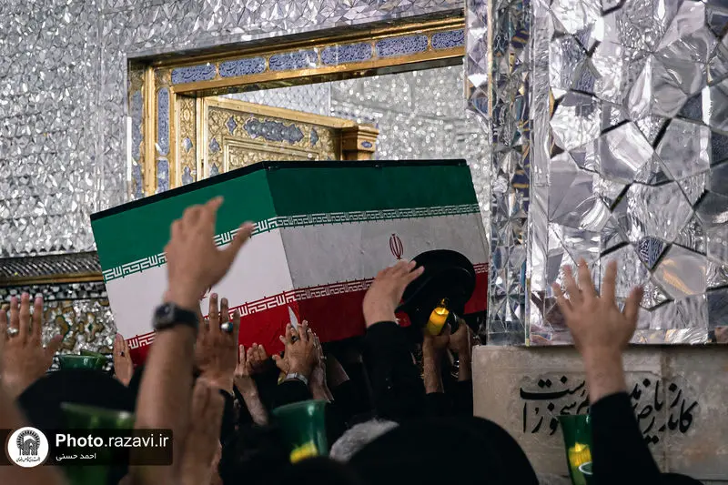 عکس مراسم تشیع رهبر در مشهد1