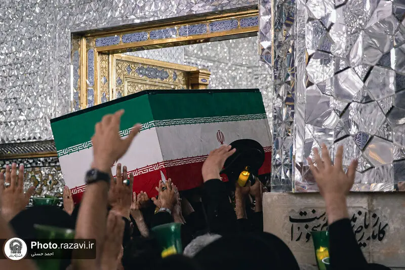 عکس مراسم تشیع رهبر در مشهد1