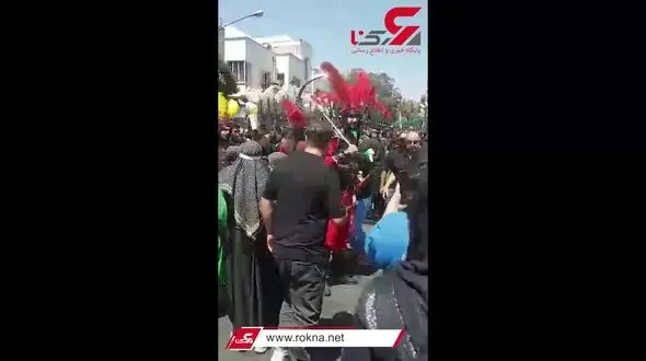 ببینید / فیلم ظهر عاشورا در میدان نامجو تهران