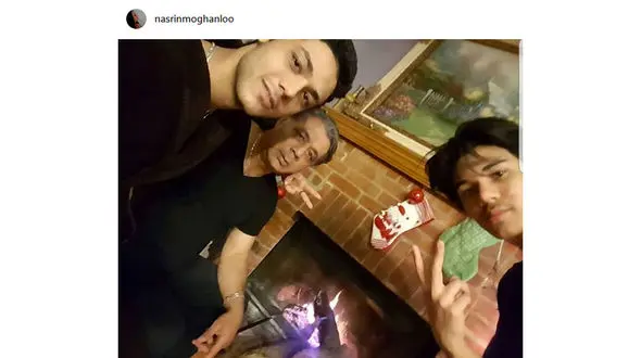 عکس همسر فوتبالیست خانم بازیگر با دو پسرش 