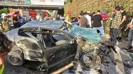 جزئیات تصادف شدید امروز بزرگراه همت / 206 متلاشی شد / 3 زن و 4 مرد از مرگ گریختند + عکس 
