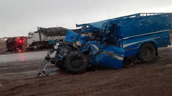 مرگ هولناک در تصادف شاخ به شاخ با نیسان آبی