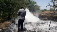 آتش سوزی بخشی از اراضی سیریک را سوزاند