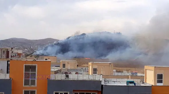 پارک تفریحی توس نوذر در سنندج در آتش سوخت + فیلم 